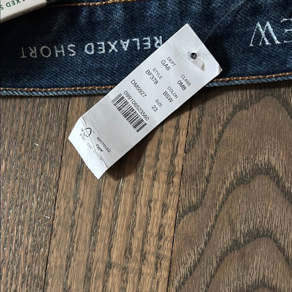 J. Crew Blue Jean Shorts Distressed High-Waisted Relaxed Fit - Picture 4 of 5